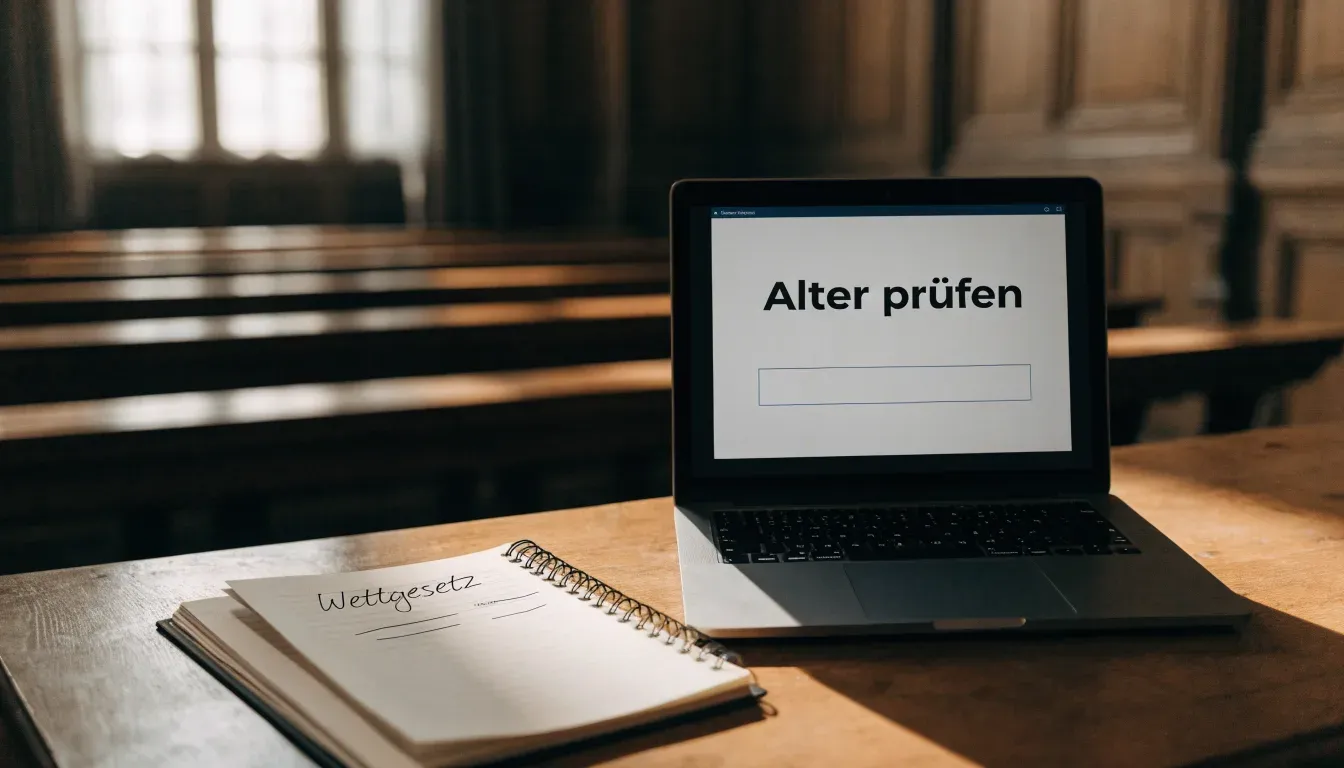 Leerer Sitzungssaal mit Holzbänken im Morgenlicht